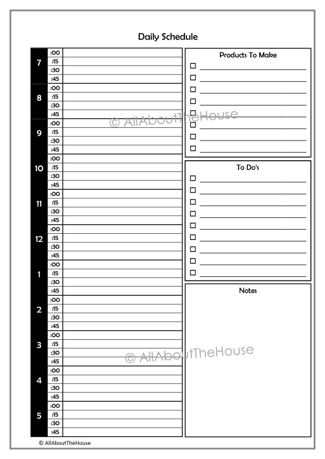 325. Work Daily Time Planner