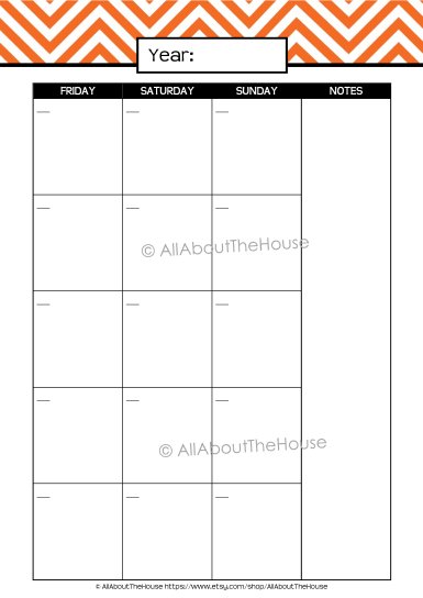 Monthly Calendar 2 page - AllAboutTheHouse
