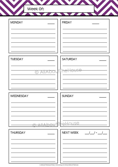 Planner Option 1 Lined - AllAboutTheHouse