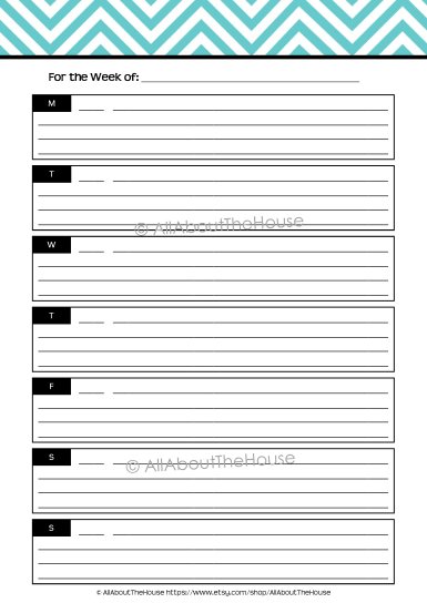 Planner - Option 3 Lined - AllAboutTheHouse