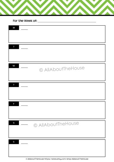 Planner - Option 3 Unlined - AllAboutTheHouse