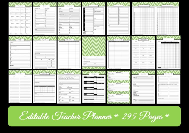 teacher planner printables field trip substitute binder cover lesson planner