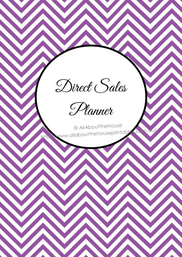 Direct Sales Planner Cover - binder printable preppy chevron purple editable scentsy origami owl pampered chef avon half size and letter size